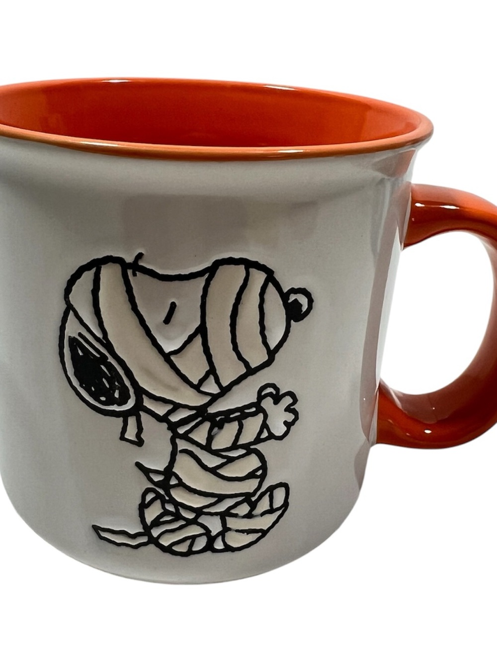 Peanuts Snoopy & Woodstock  20oz Coffee Mug Trick or Treat Mummy Halloween